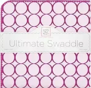 Фланелевая пеленка SwaddleDesigns для новорожденного Кружки - фуксия (SD-400VB)
