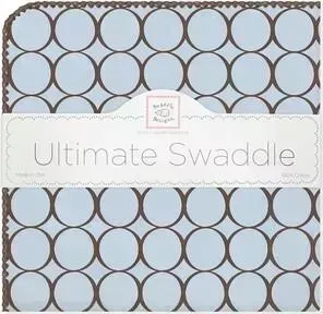 Фланелевая пеленка SwaddleDesigns для новорожденного Blue w/BR Mod C (SD-016PB)