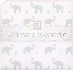 Фланелевая пеленка SwaddleDesigns для новорожденного PP Elephants/Chicks (SD-460PP)