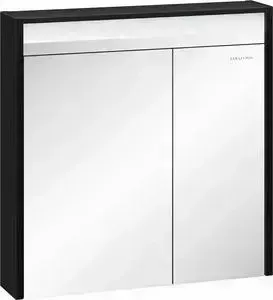 Зеркальный шкаф EDELFORM Карино 80, черный с эбони (2-751-43-S)