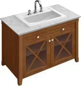 Тумба под раковину Villeroy Boch Hommage для арт 7102 63/a1 98 5x85x62 см стол-мрамор carrara орех (8979 10 01)