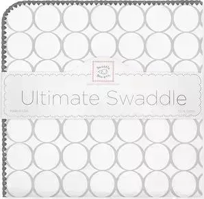 Фланелевая пеленка SwaddleDesigns для новорожденного Sterling Mod/WH (SD-022ST/SD-022KW)