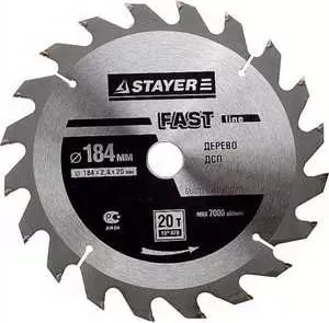 Диск пильный STAYER 165х20мм 20зубьев Master Fast-Line (3680-165-20-20)