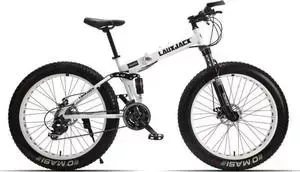 Велосипед LauxJack фэтбайк 26" складной резина 4.0 белый