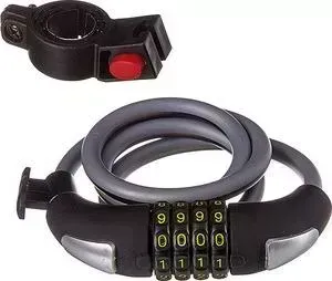 Велосипедный замок STG TY557-1 трос спиральный кодовый (10х100см)