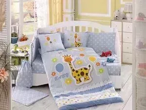 Комплект детского постельного белья Hobby home collection поплин PUFFY, голубое, 100&#037; Хлопок