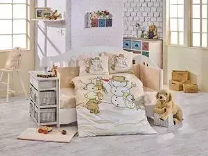 Комплект детского постельного белья Hobby home collection поплин SNOWBALL, бежевый, 100&#037; Хлопок