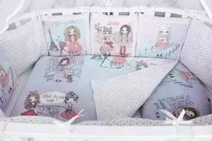 Комплект в кроватку AmaroBaby в Premium 19 предметов (7+12 бортиков) LITTLE CRYSTAL (поплин,розовый)