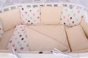 Бортик в кроватку AmaroBaby в WB 12 предметов (12 подушек-бортиков) ЭСКИМО (белый)