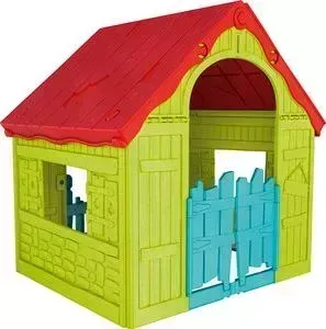 Игровой дом KETER Foldable Playhouse складной зеленый/красный 17202656732