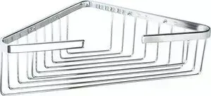 Мыльница Nofer Brass треугольная в сеточку, хром (09052.B)
