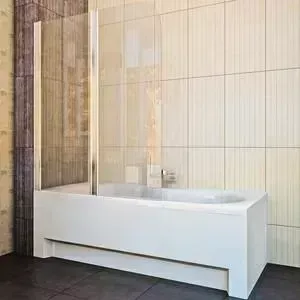 Душевая шторка на ванну Koller Pool Waterfall Line QP95 115 прозрачная, хром, левая (QP95(left) chrome,clear)