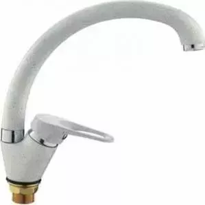 Смеситель для кухни Frap белый на гайке (F4113-8)