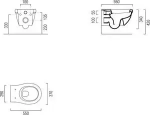 Унитаз подвесной GSI Classic с сиденьем микролифт (8712 11 bi, MSC87CN11 bi/cr, FISR2)