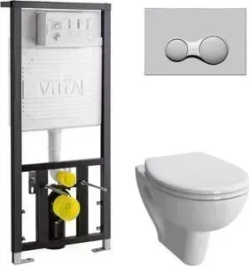 Комплект унитаза с инсталляцией VITRA S20 Rim-Ex с , безободковый, с микролифтом (7741B003-0075, 700-1873, 800-003-009)