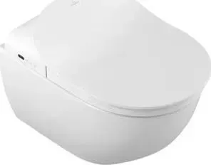 Унитаз подвесной Villeroy Boch безободковый Subway 2.0 CeramicPlus ViClean с крышкой-биде (5614R5R1, V02EL401)