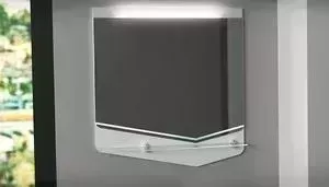 Зеркало Velvex Crystal 60 с подсветкой, полочка, белый (zkCUB.60-21)