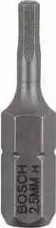 Бит BOSCH HEX2.5 х25мм 3шт Extra Hart (2.607.001.720)