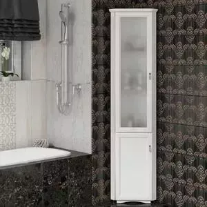 Пенал OPADIRIS Клио 35 белый матовый, левый, с матовым стеклом (00-00000223)