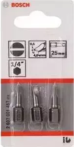 Бит BOSCH SL 0.5x4мм х25мм 3шт Extra Hart (2.607.001.457)