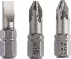 Набор бит BOSCH х25мм SL/PH/PZ 3шт Extra Hart (2.607.001.766)