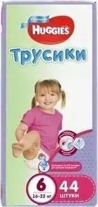 Подгузники Huggies -трусики Annapurna Размер 6 16-22кг 44шт для девочек