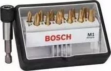 Набор бит BOSCH х25мм PH/PZ/ТX 12шт + держатель Max Grip Robust Line (2.607.002.577)