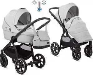 Коляска 2 в 1 Noordi 2 в 1 Fjordi Leather NEW с термолюлькой (Cloud 817) (123398)