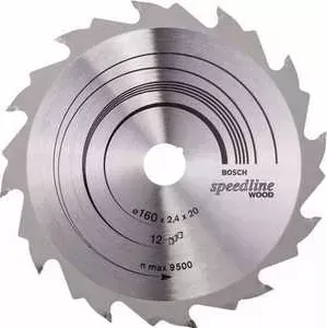 Диск пильный BOSCH 160х20мм 12зубьев Speedline Wood (2.608.640.786)