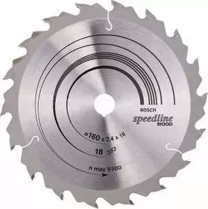Диск пильный BOSCH 160х16мм 18зубьев Speedline Wood (2.608.640.785)