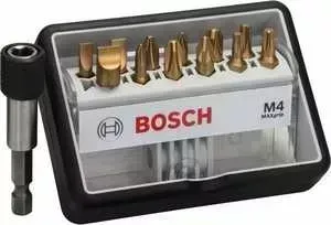 Набор бит BOSCH х25мм PH/PZ/TX/SL 12шт + держаттель Max Grip Robust Line (2.607.002.580)