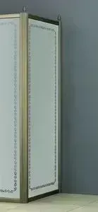 Универсальная боковая панель CEZARES RETRO-A-90-FIX-CP-Br профиль бронза, стекло прозрачное с матовым рисунком