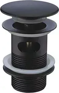 Донный клапан Wasserkraft Push-up, черный Soft-touch (A080)