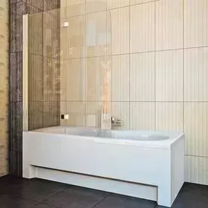 Душевая шторка на ванну Koller Pool Waterfall Line QP97 115 прозрачная, хром, левая (QP97(left) chrome,clear)