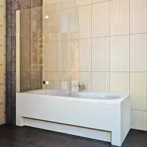Душевая шторка на ванну Koller Pool Waterfall Line QP97 115 Грейп, хром, левая (QP97(left) chrome,grape)