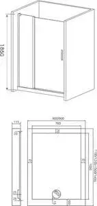 Душевая дверь Good Door Pandora 140 прозрачная с рисунком, хром (Pandora WTW-140-T-CH)