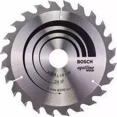 Диск пильный BOSCH 184х30мм 24зуба Optiline Wood (2.608.640.610)