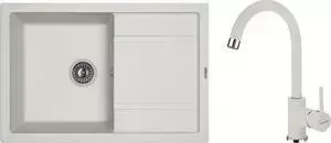 Мойка кухонная и смеситель FLORENTINA и смеситель Липси 760 жасмин FS (20.160.D0760.201 + 33.21H.1110.201)