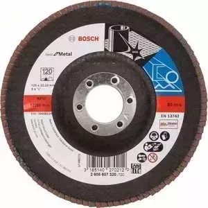 Круг лепестковый торцевой BOSCH 125х22.2мм K120 Best for Metal (2.608.607.320)