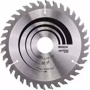 Диск пильный BOSCH 165х30мм 36зубьев Optiline Wood (2.608.640.603)