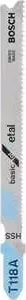 Пилки для лобзика BOSCH 92мм 100шт T118А Basic for Metal (2.608.631.964)