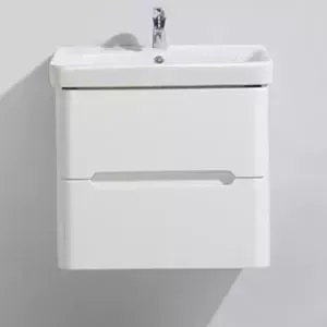 Тумба под раковину BELBANGO Luxury 60x54 bianco lucido (LUXURY-600-2C-SO-BL-P)