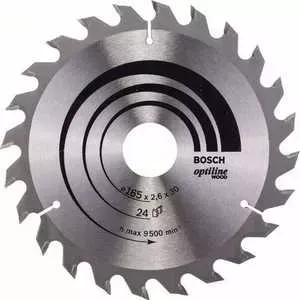 Диск пильный BOSCH 165х30мм 24зуба Optiline Wood (2.608.640.602)