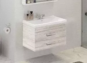 Тумба с раковиной Comforty с Никосия 80 дуб белый (4138839)