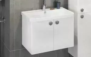Тумба с раковиной Comforty с Флоренция 70П белый глянец (3127388)
