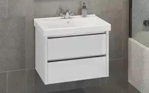 Тумба с раковиной Comforty с Дублин 75 белый глянец (4137103)