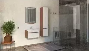 Мебель для ванной Velvex Crystal 60 подвесная, белый\темный лен