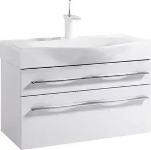 Тумба с раковиной Aqwella с 5 Stars Milan 80x40 белая (Mil.01.08/2/W + Ber.08.04.D)