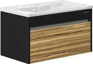 Тумба с раковиной EDELFORM с Карино 80x45 черный эбони (1-748-43-PR80, 10.010.00800.001)