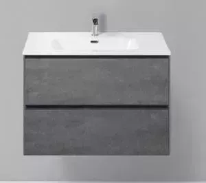 Тумба с раковиной BELBANGO с Pietra 80x46 Stucco cemento (PIETRA-800-2C-SO-SCM, BB800ETL)